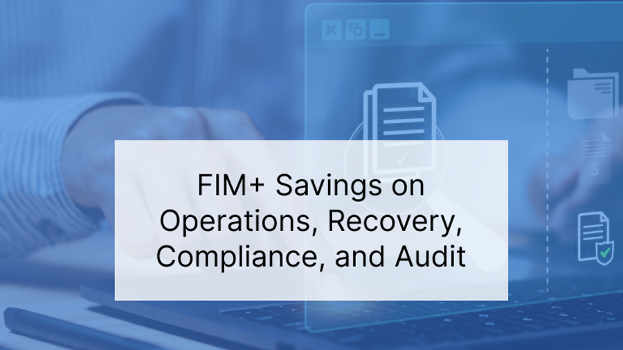 FIM+ Admin Savings in Operations, Recovery and Compliance Audit